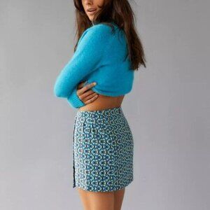 NWT URBAN OUTFITTERS | Jagger Button-Front Mini Skirt Patterned | Sz. S